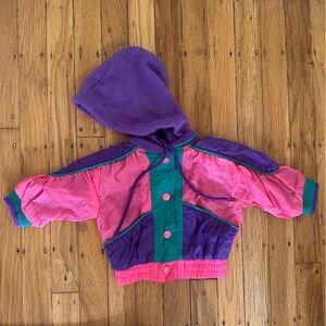 Vintage 90s Colorful Hooded Jacket